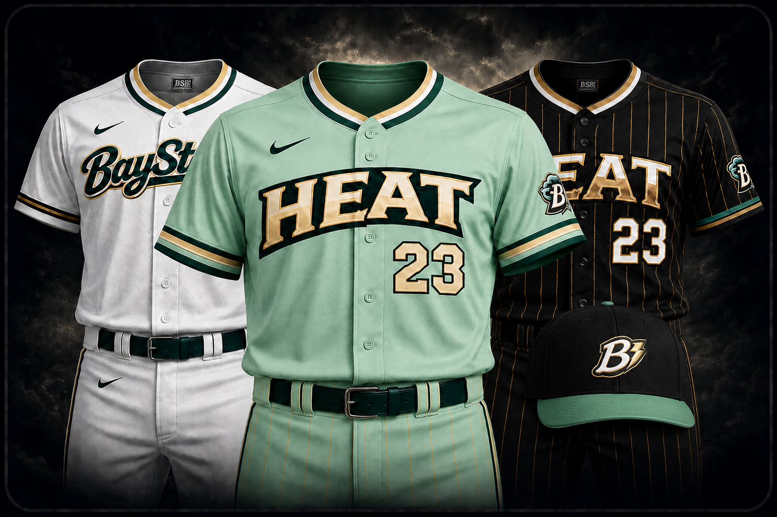 Practice uniforms and gear